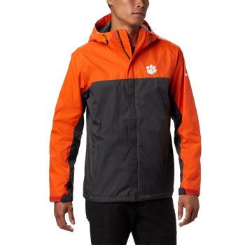 Columbia Collegiate Glennaker Storm - Clemson, Chamarras Naranjas Grises Oscuro Para Hombre | 705423